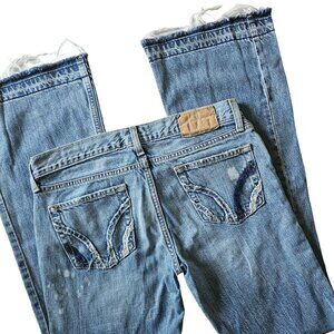 Hollister Girls Teen Distressed Bell Bottom Jean's size 7